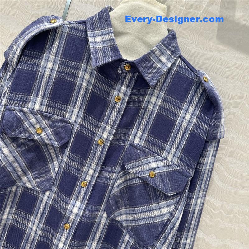 Ce1i*e plaid oversized shirt replica clothing