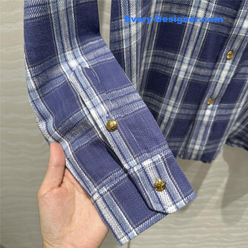 Ce1i*e plaid oversized shirt replica clothing
