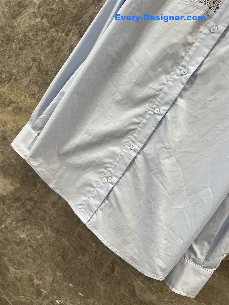 M1um1u hollow long-sleeved shirt replica clothes