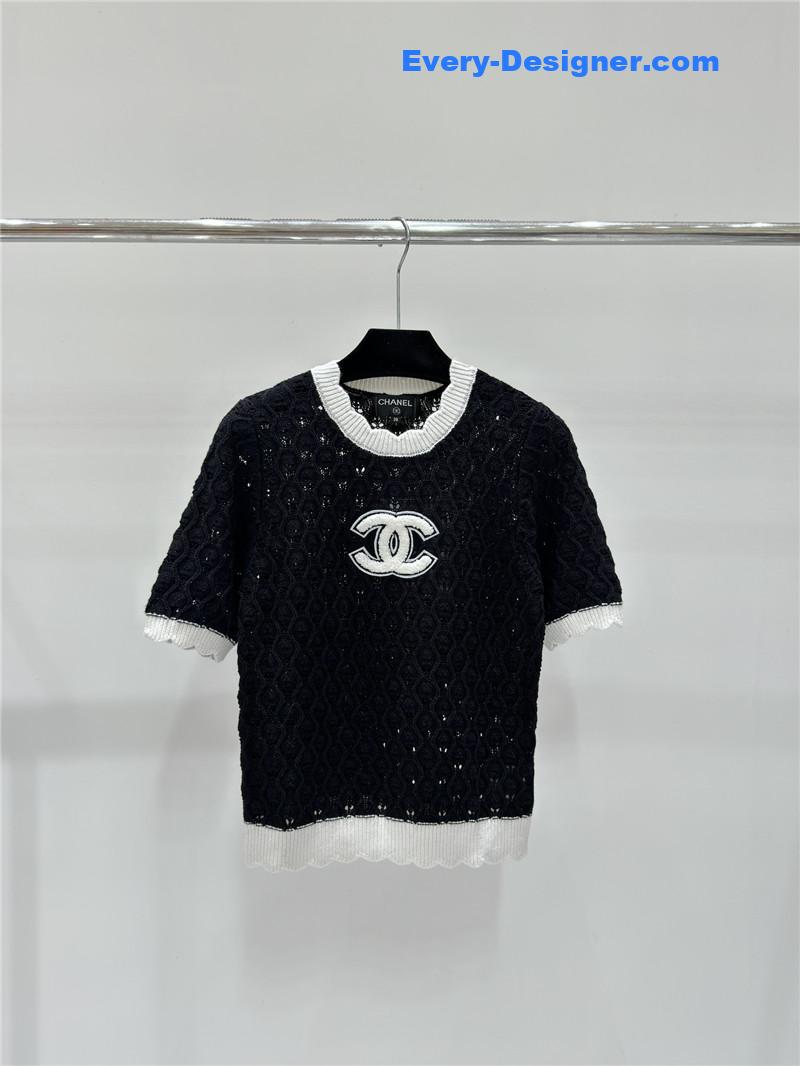 Ch**el knitted round neck short sleeve replica clothing sites