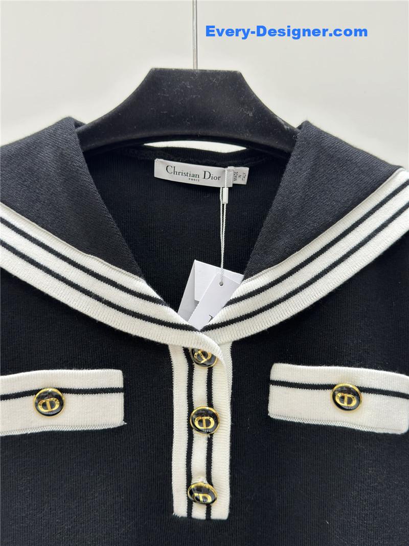 D10r bee embroidery knitted short sleeves replica clothes