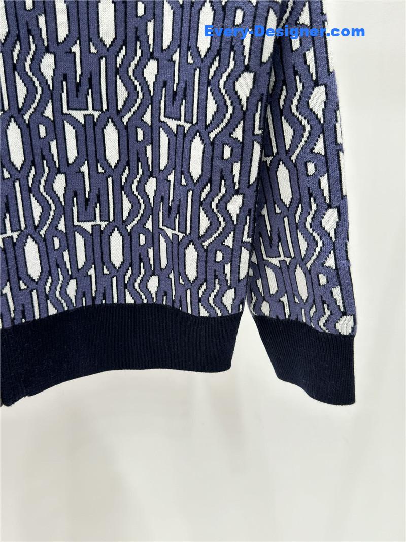 D10r jacquard knitted hooded cardigan replica designer clothes