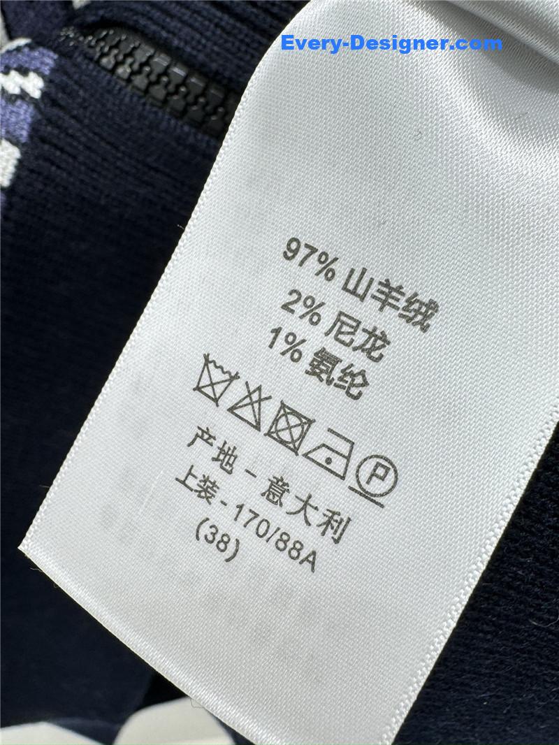 D10r jacquard knitted hooded cardigan replica designer clothes