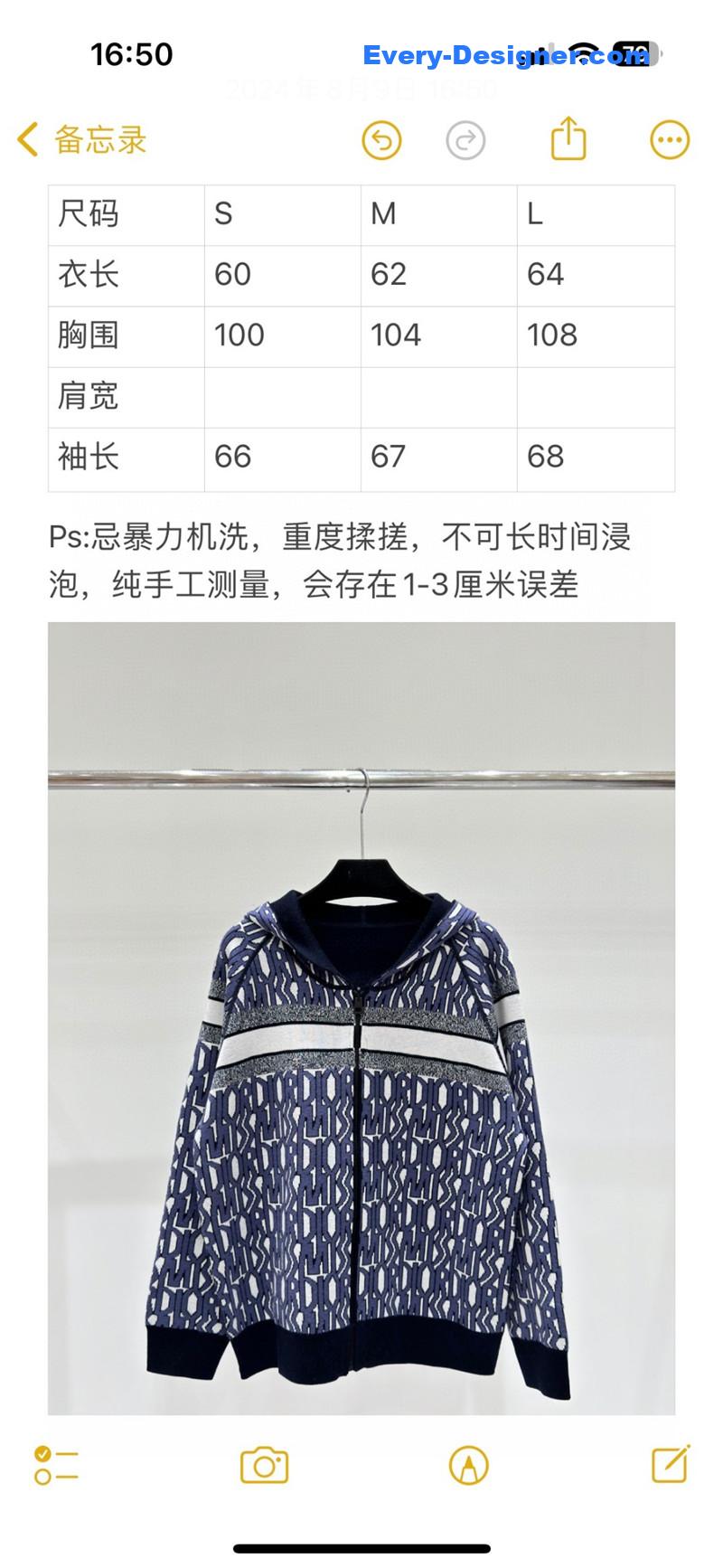 D10r jacquard knitted hooded cardigan replica designer clothes