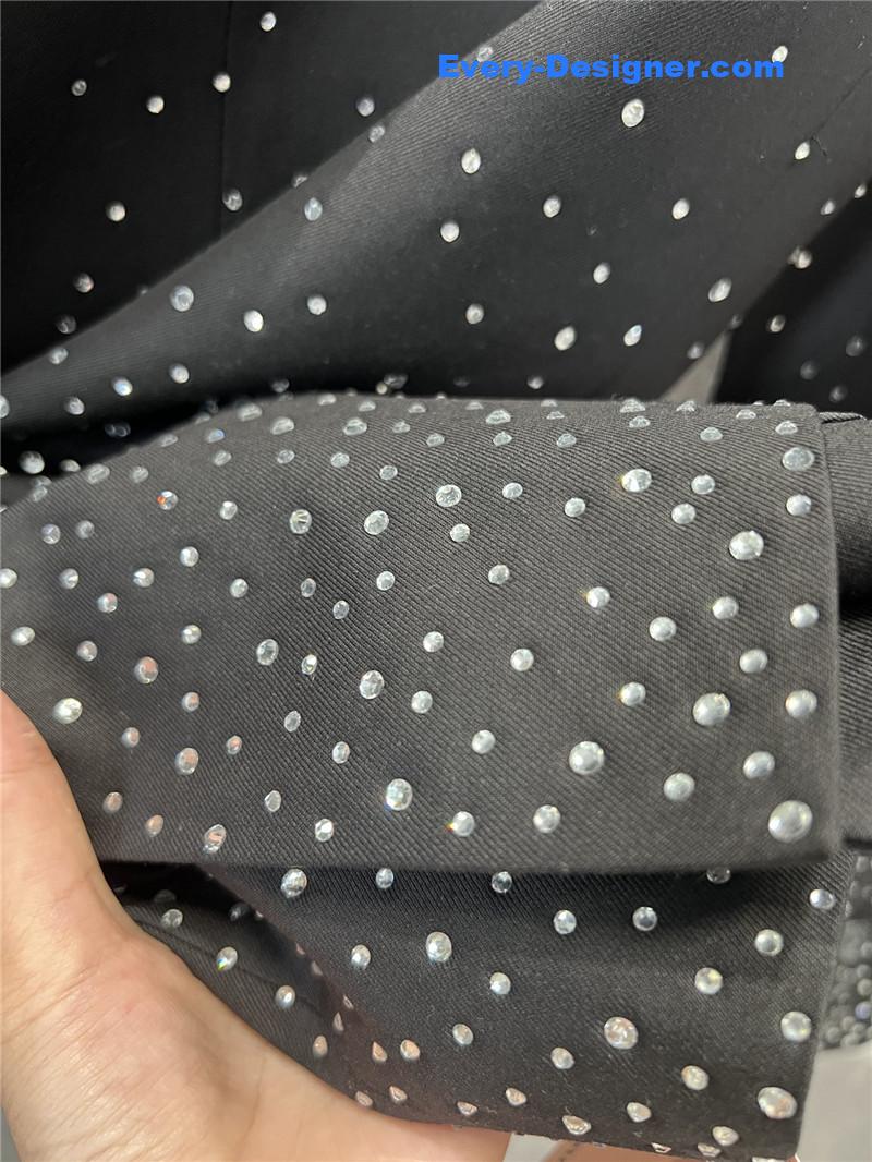 M1um1u starry rhinestone suit jacket replicas clothes