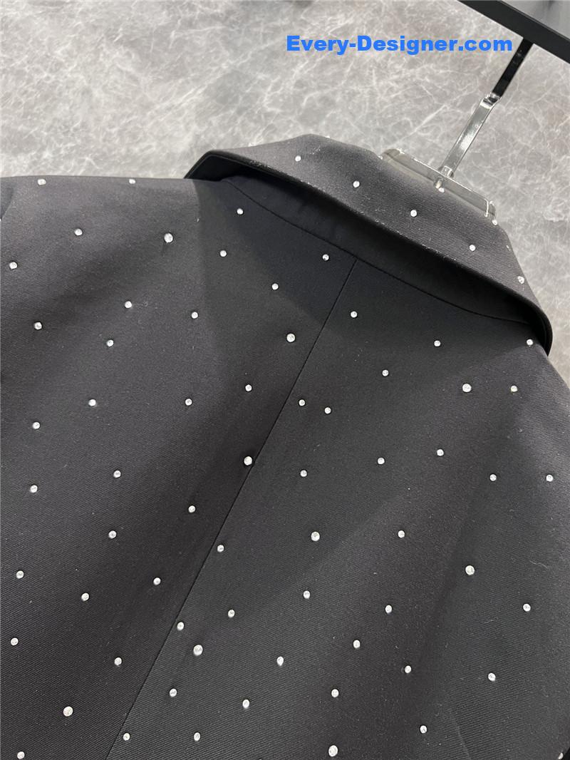 M1um1u starry rhinestone suit jacket replicas clothes