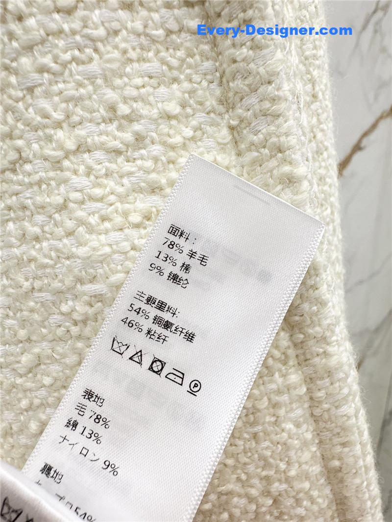 Ce1i*e cream white woven coat replica designer clothes