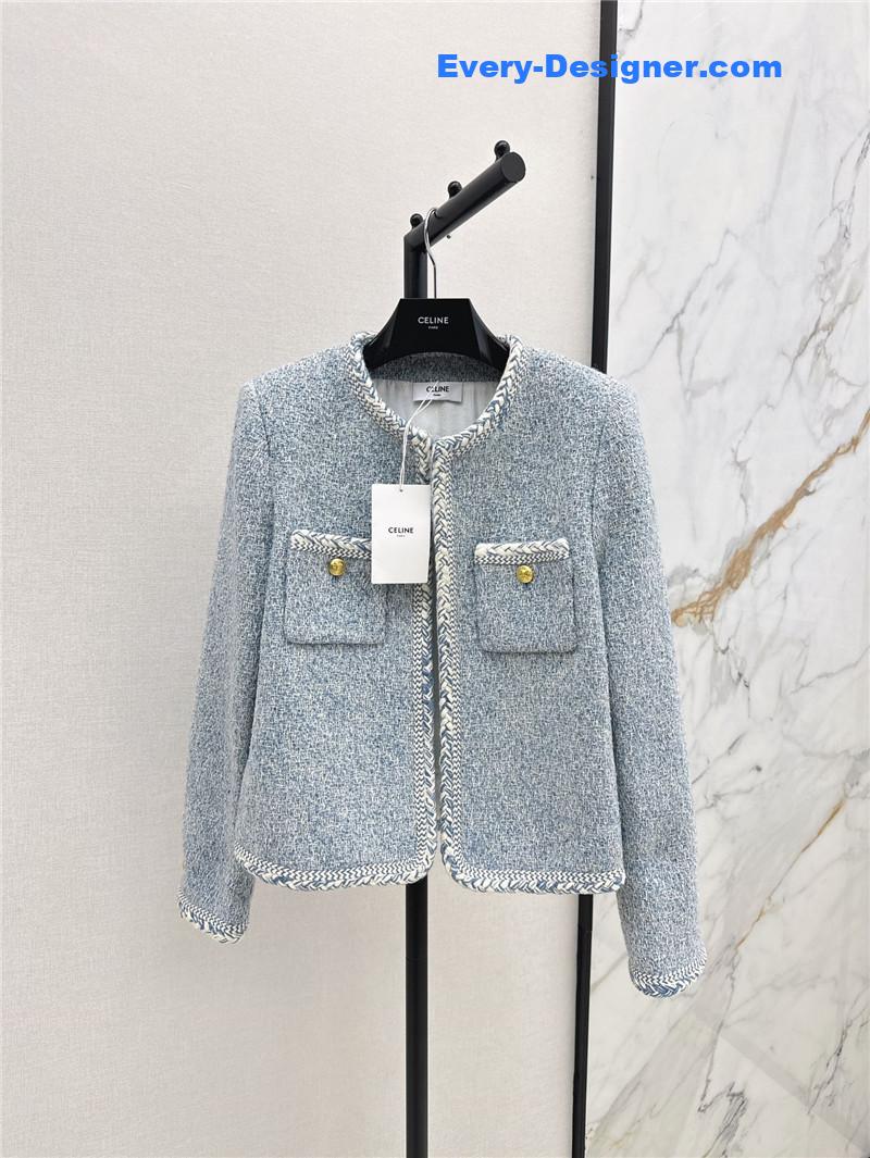 Ce1i*e blue woven jacket replica d&g clothing