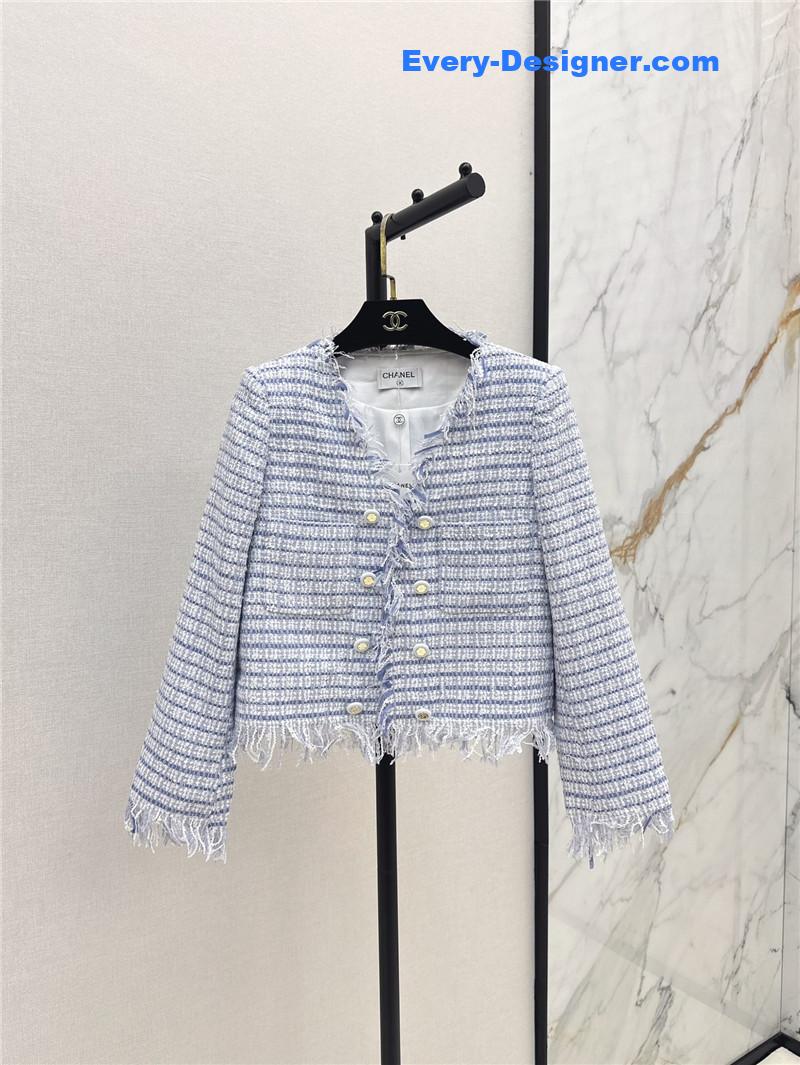 Ch**el fringed braided coat replica designer clothes