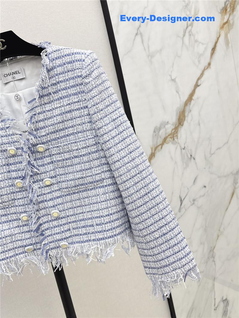 Ch**el fringed braided coat replica designer clothes