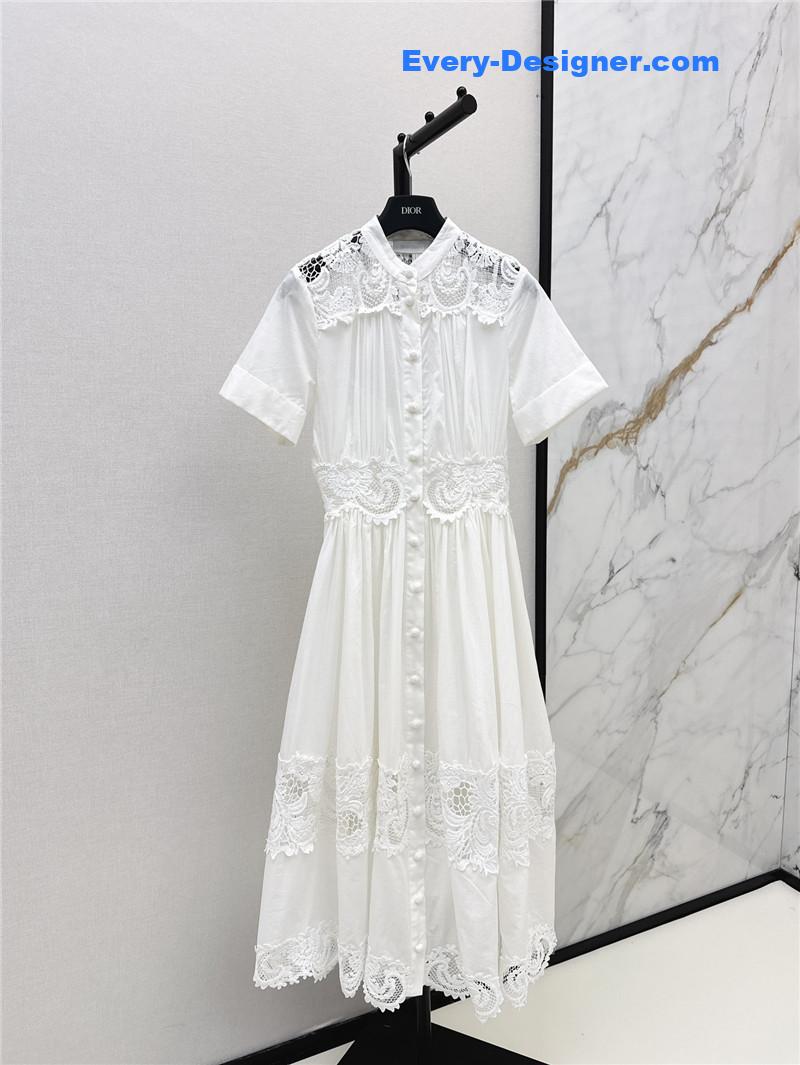 Zimm cashew embroidery hollow long dress replicas clothes