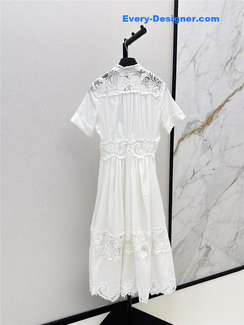 Zimm cashew embroidery hollow long dress replicas clothes