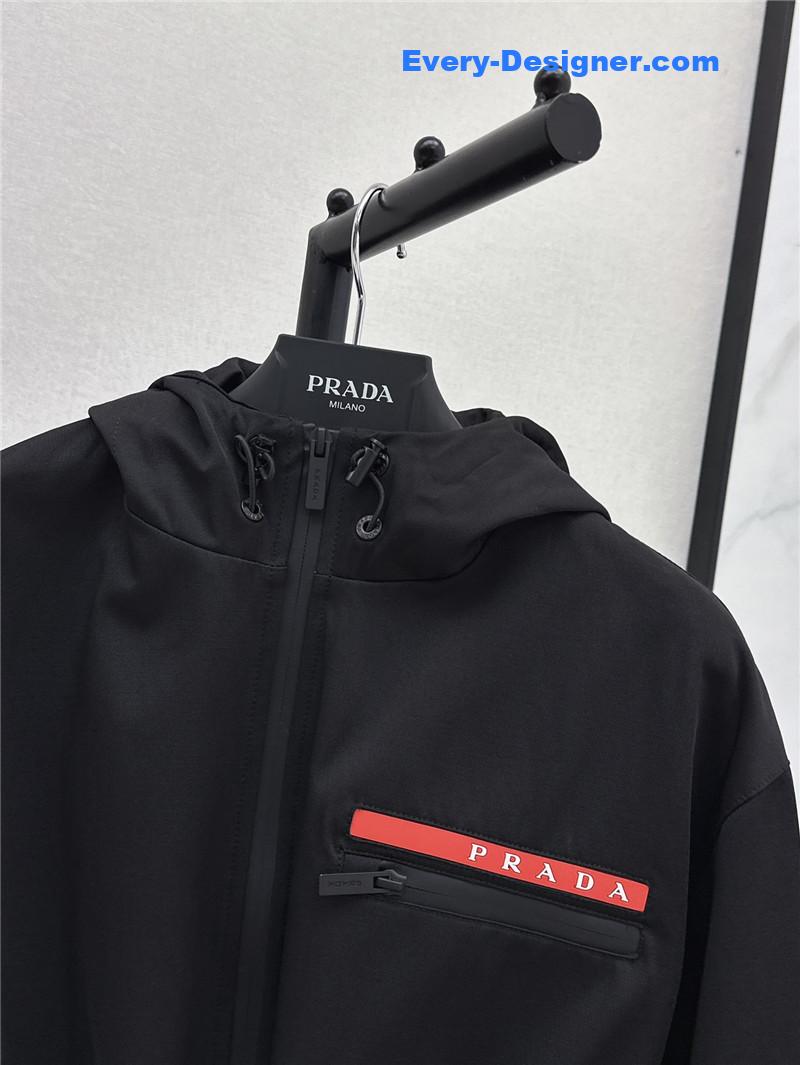Pra*a workwear hooded windbreaker jacket replica clothing sites