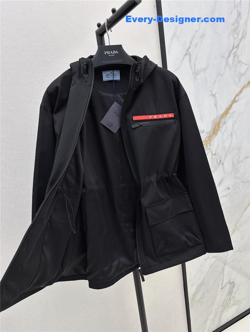 Pra*a workwear hooded windbreaker jacket replica clothing sites