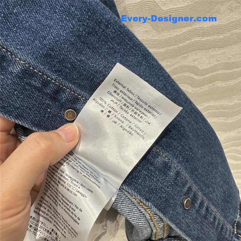 Va1e*ntin0 3d floral denim shirt jacket replica clothes