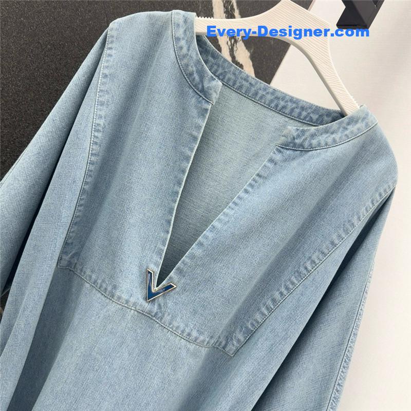 Va1e*ntin0 vintage denim maxi skirt replica d&g clothing