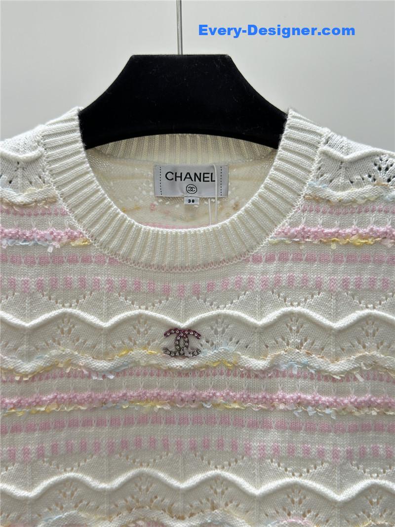 Ch**el knitted round neck short sleeve replica clothing sites