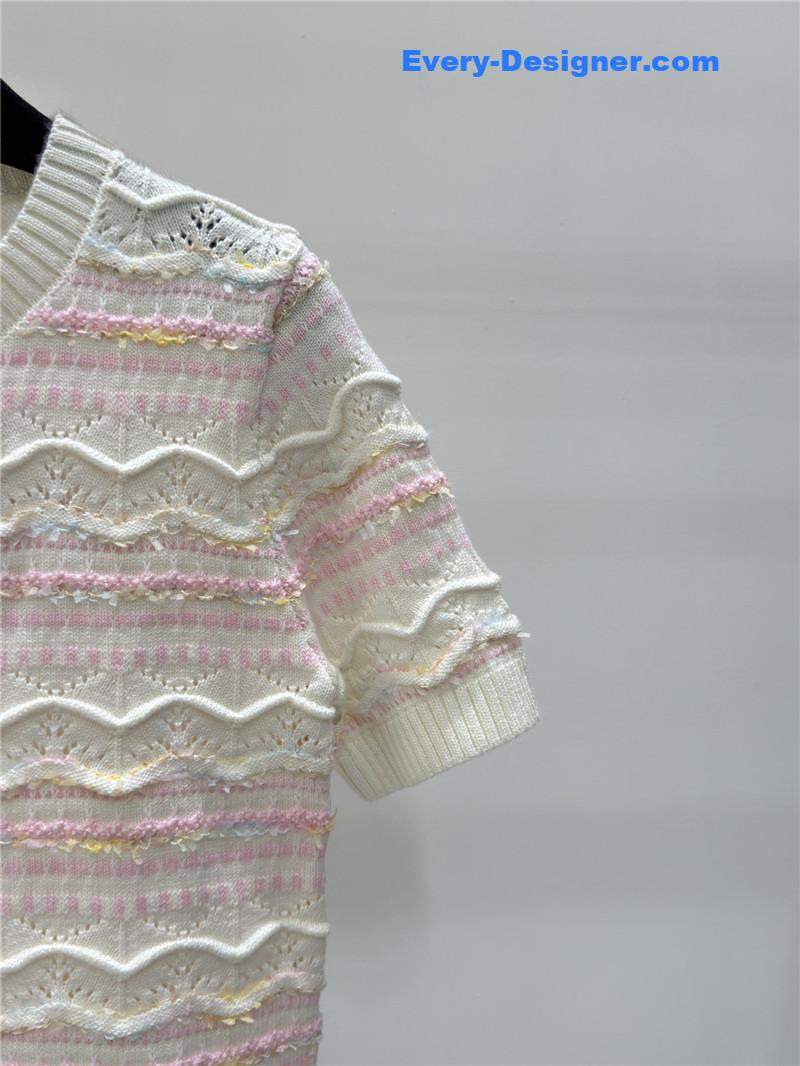 Ch**el knitted round neck short sleeve replica clothing sites