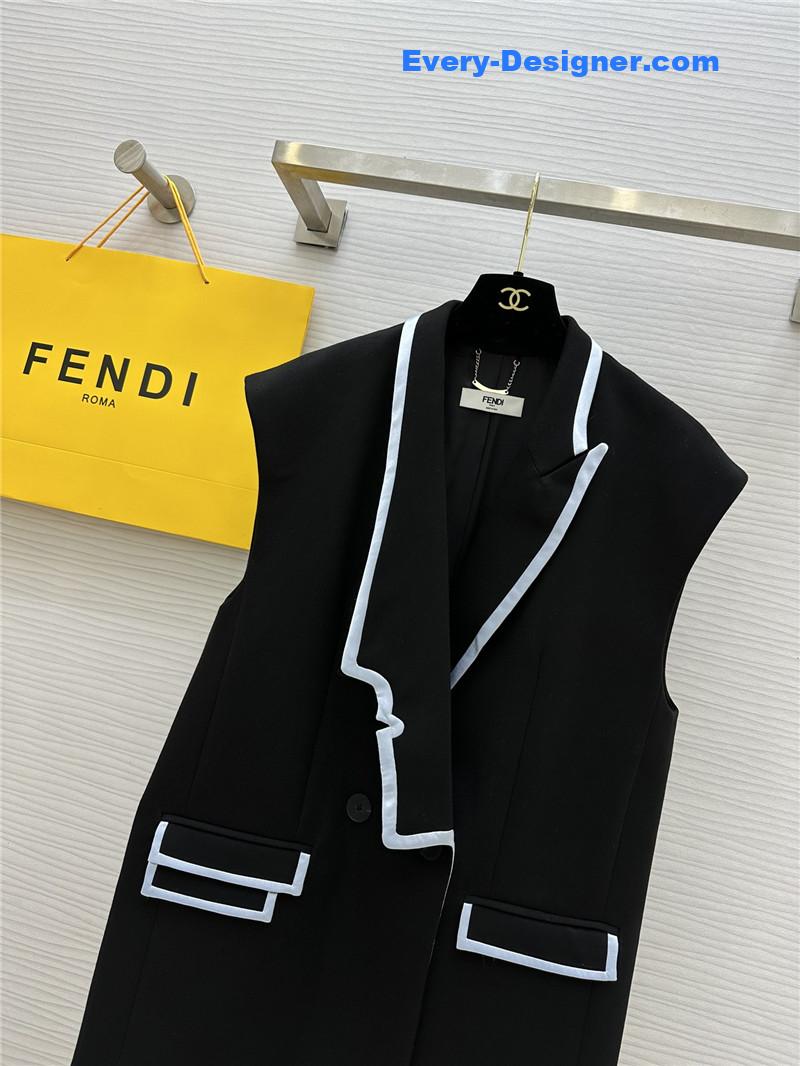 F**di color block vest jacket replica d&g clothing