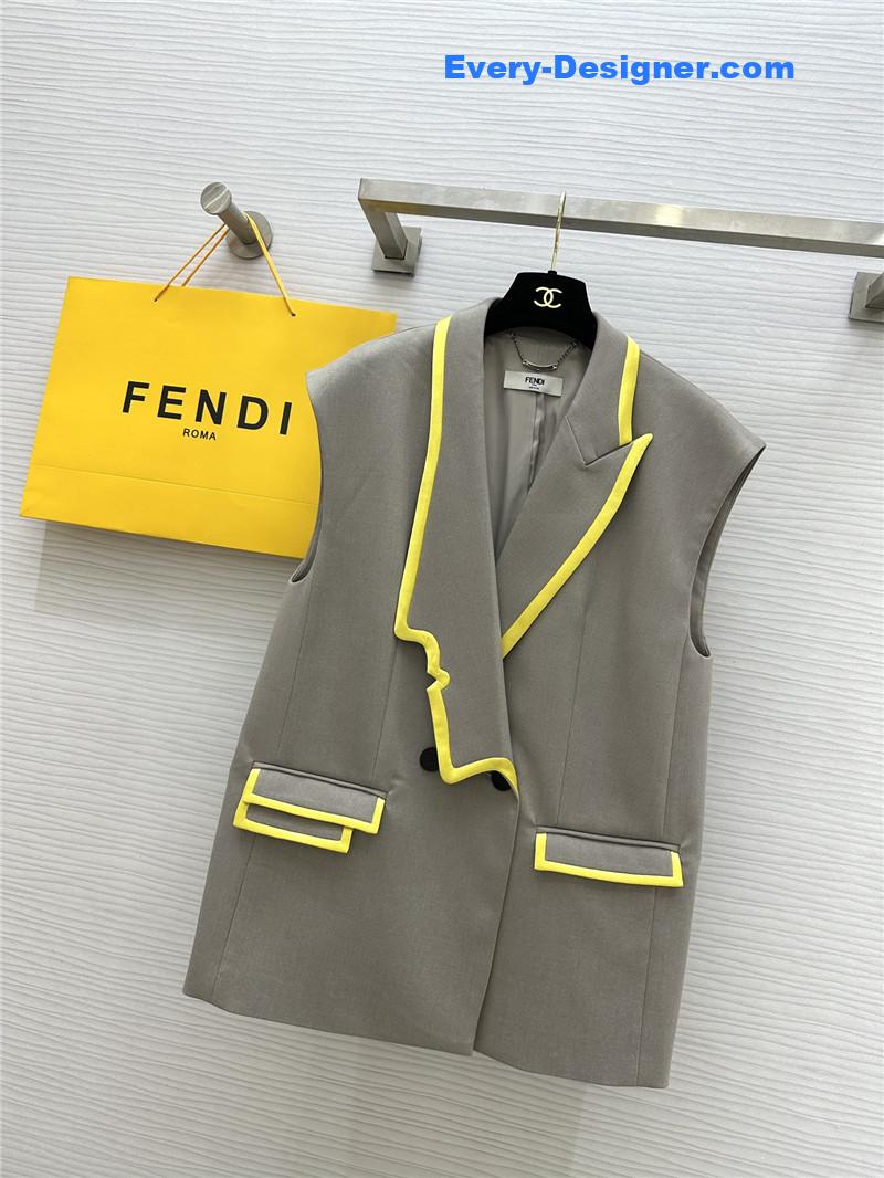 F**di color block vest jacket replica d&g clothing