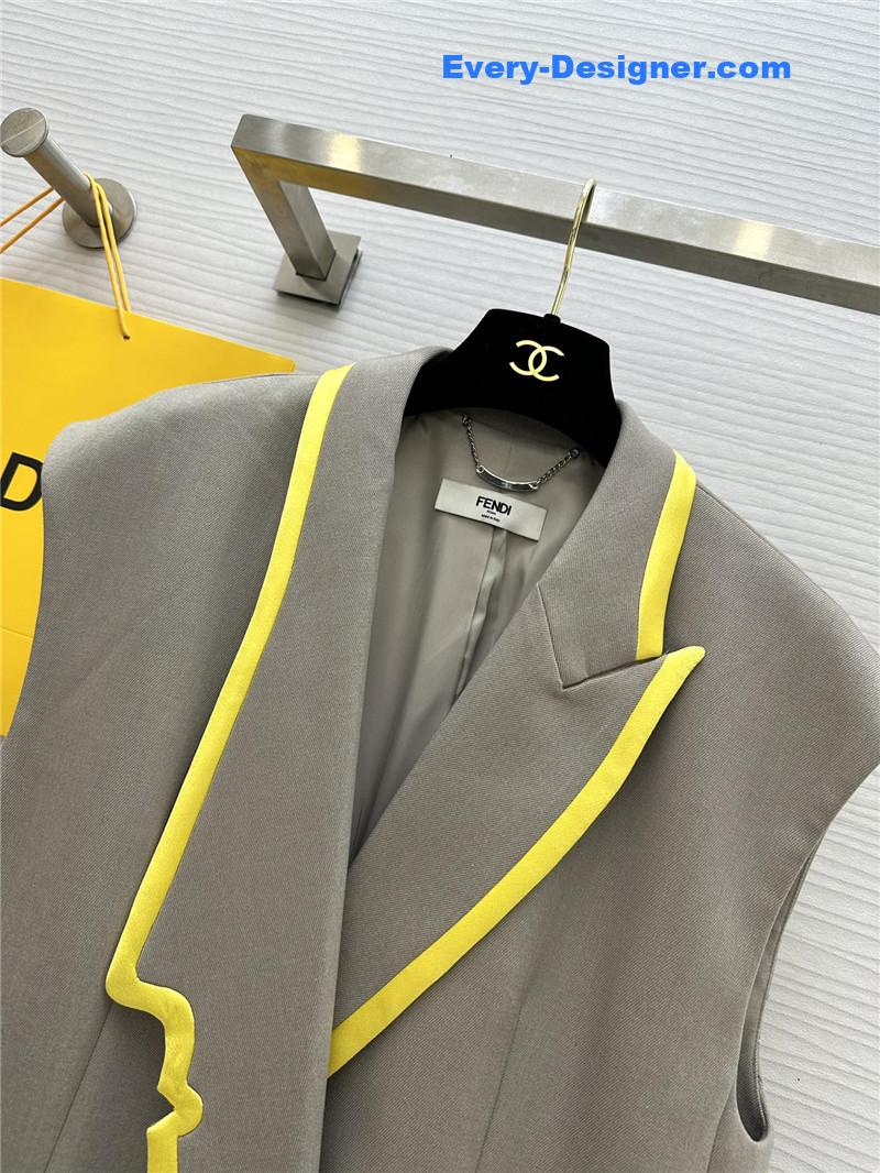 F**di color block vest jacket replica d&g clothing