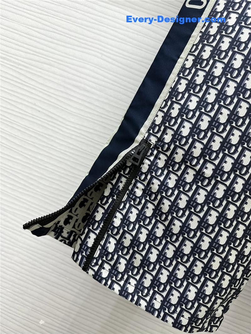 D10r old flower elastic waist straight pants replica clothes