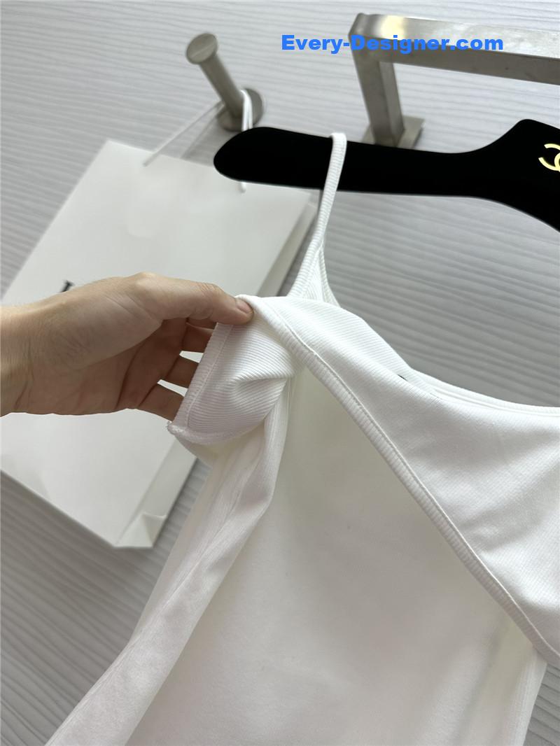 L0ew* logo embroidered fake two piece suspenders replica clothing