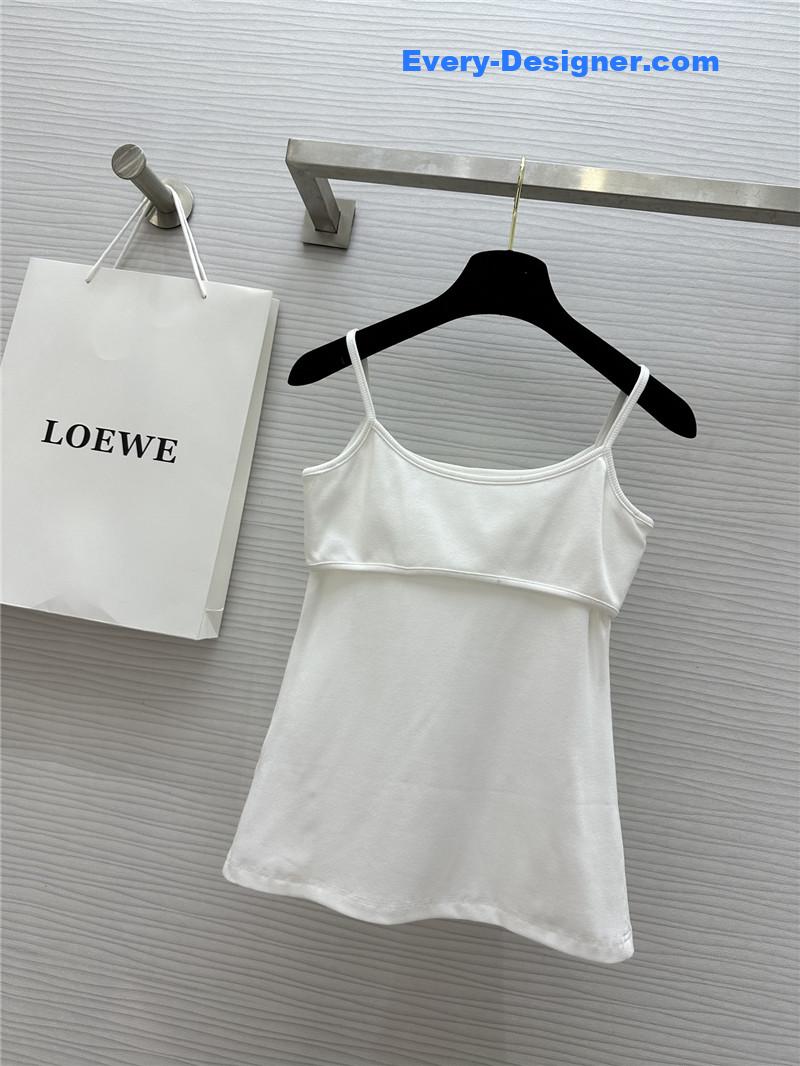 L0ew* logo embroidered fake two piece suspenders replica clothing