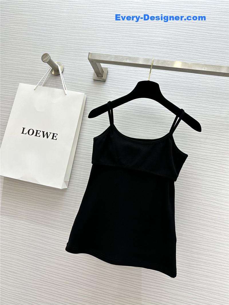 L0ew* logo embroidered fake two piece suspenders replica clothing