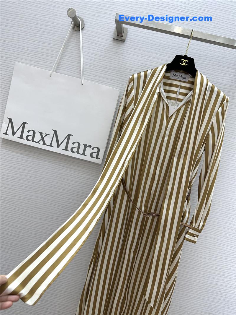 Vanitoo contrast striped long dress replica clothing