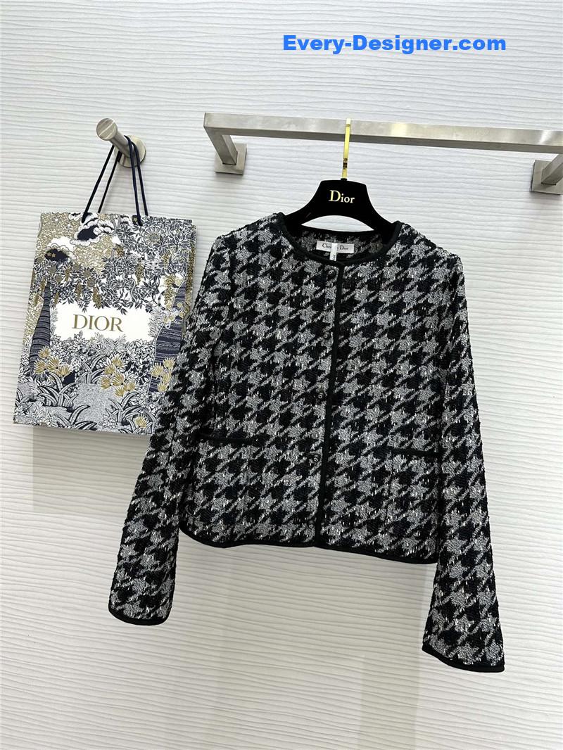 D10r houndstooth ribbon woven jacket replica designer clothes