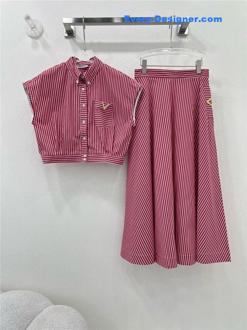 Va1e*ntin0 striped dress replica designer clothing websites