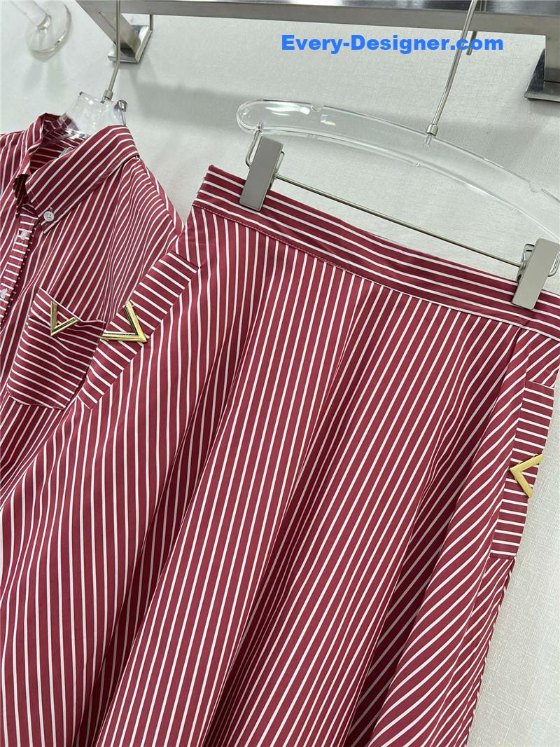 Va1e*ntin0 striped dress replica designer clothing websites