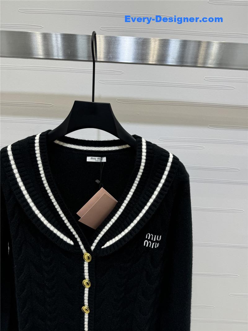 M1um1u gold button long-sleeved cardigan replica clothing sites