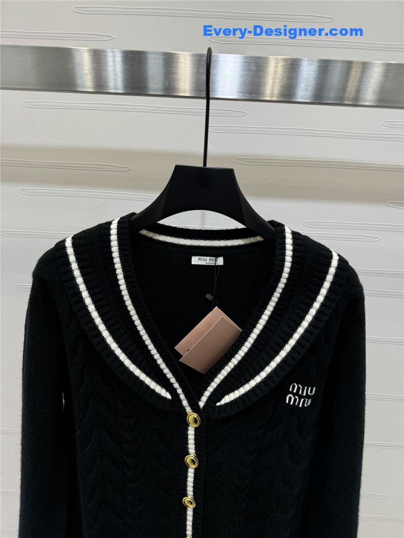 M1um1u gold button long-sleeved cardigan replica clothing sites