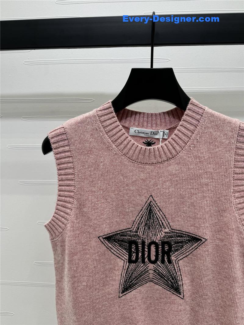 D10r lucky star knitted vest replicas clothes