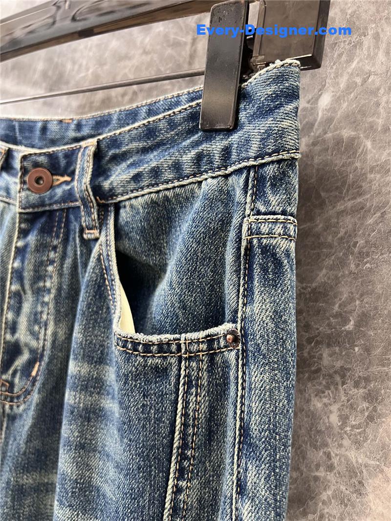 Ce1i*e laser logo printed denim trousers replica clothes