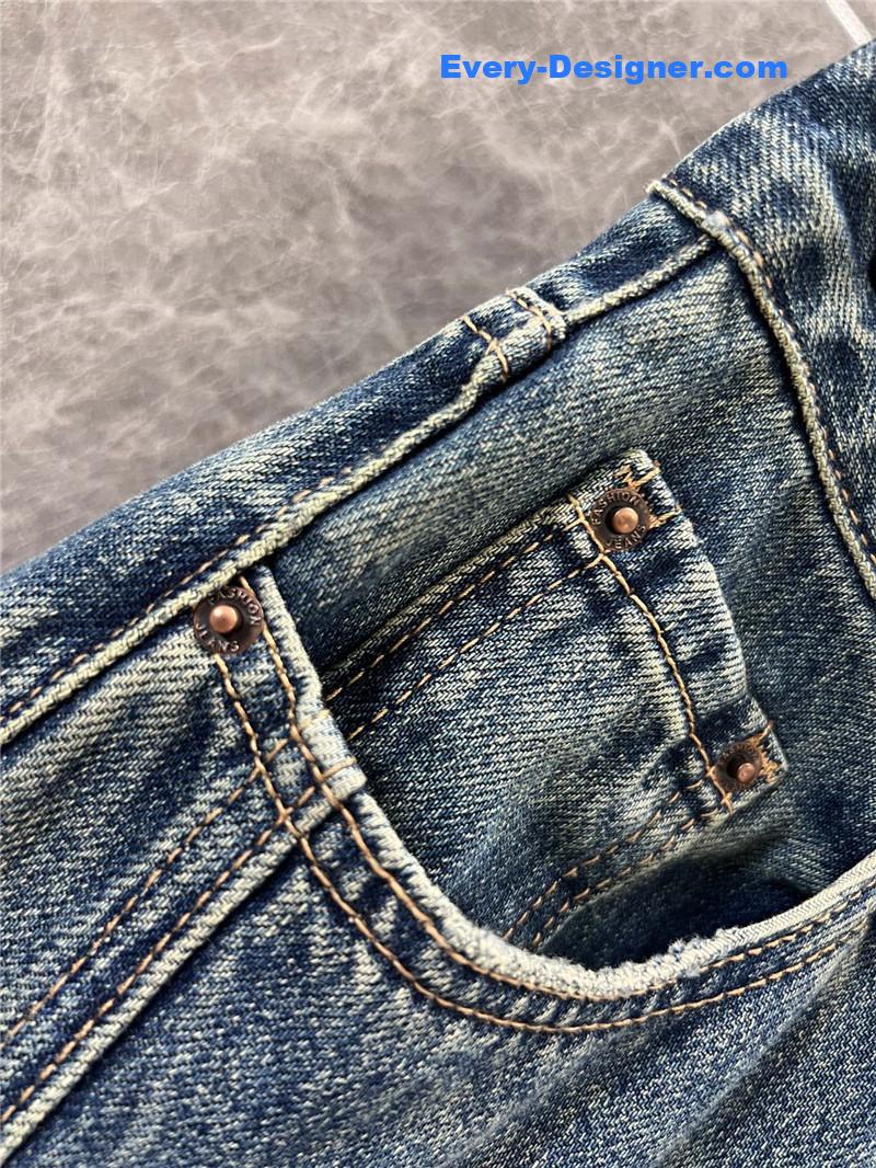 Ce1i*e laser logo printed denim trousers replica clothes