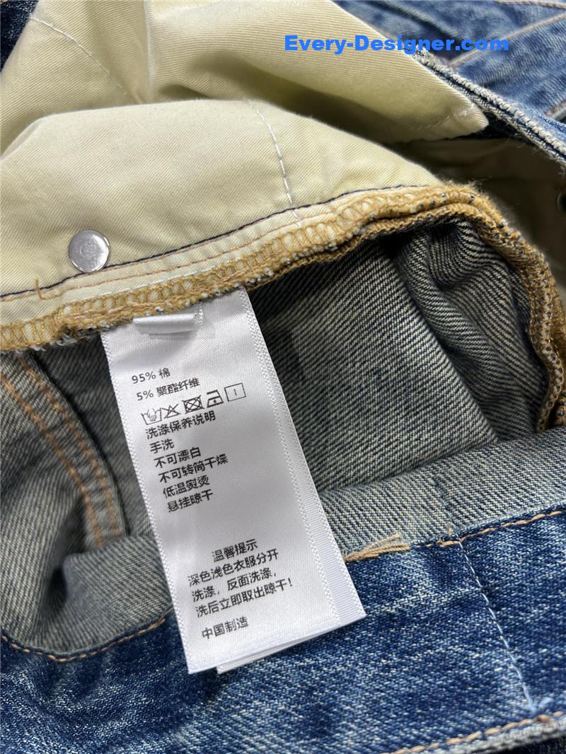 Ce1i*e laser logo printed denim trousers replica clothes