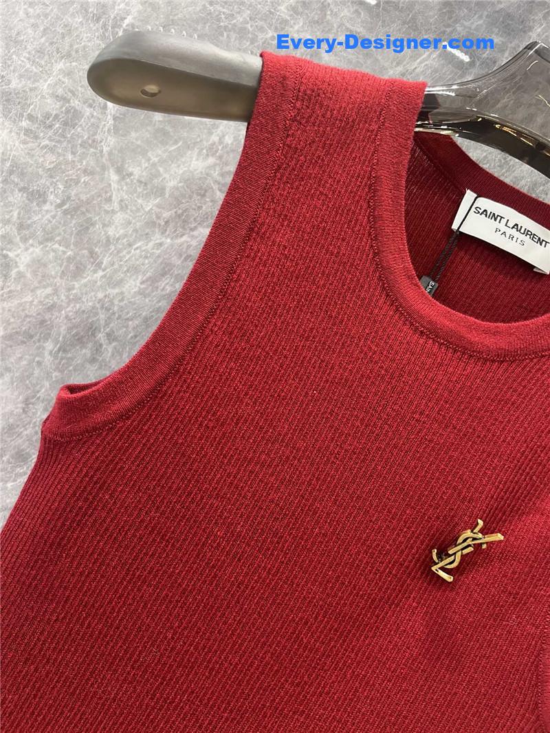 Y51 letter brooch knitted vest replicas clothes