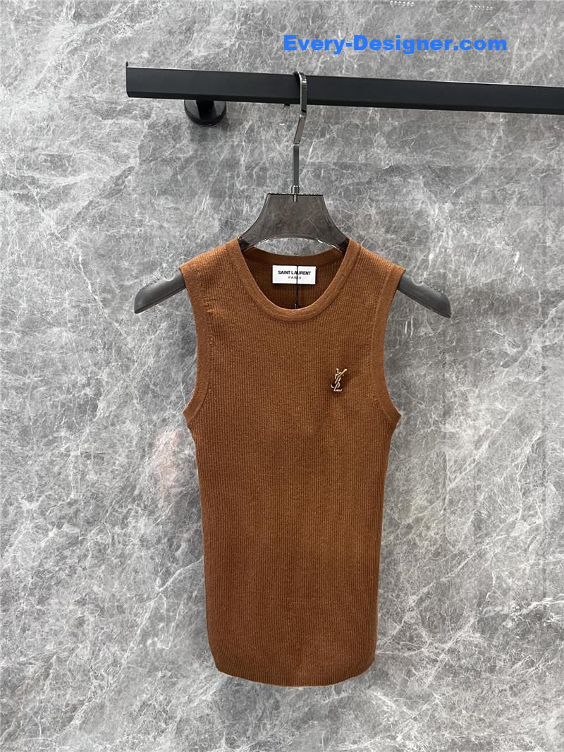 Y51 letter brooch knitted vest replicas clothes