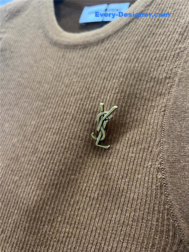 Y51 letter brooch knitted vest replicas clothes