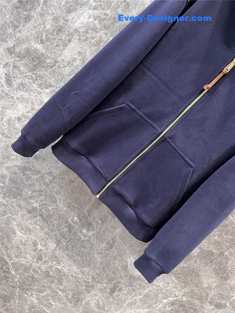 M1um1u loose zipper hooded jacket replica clothing sites