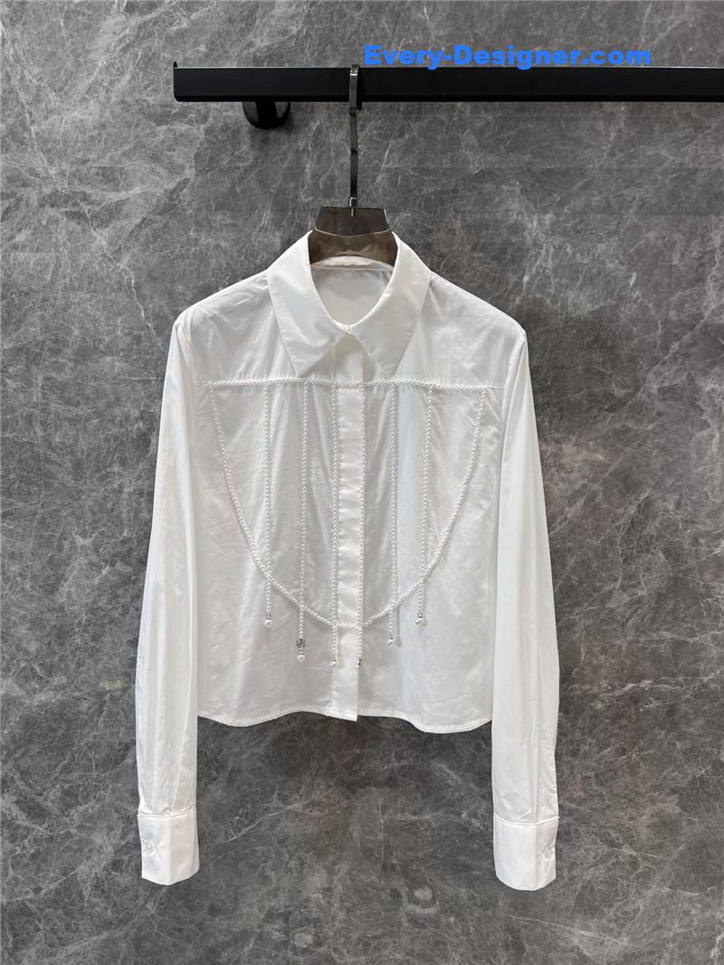 Ch**el lapel long-sleeved shirt replicas clothes