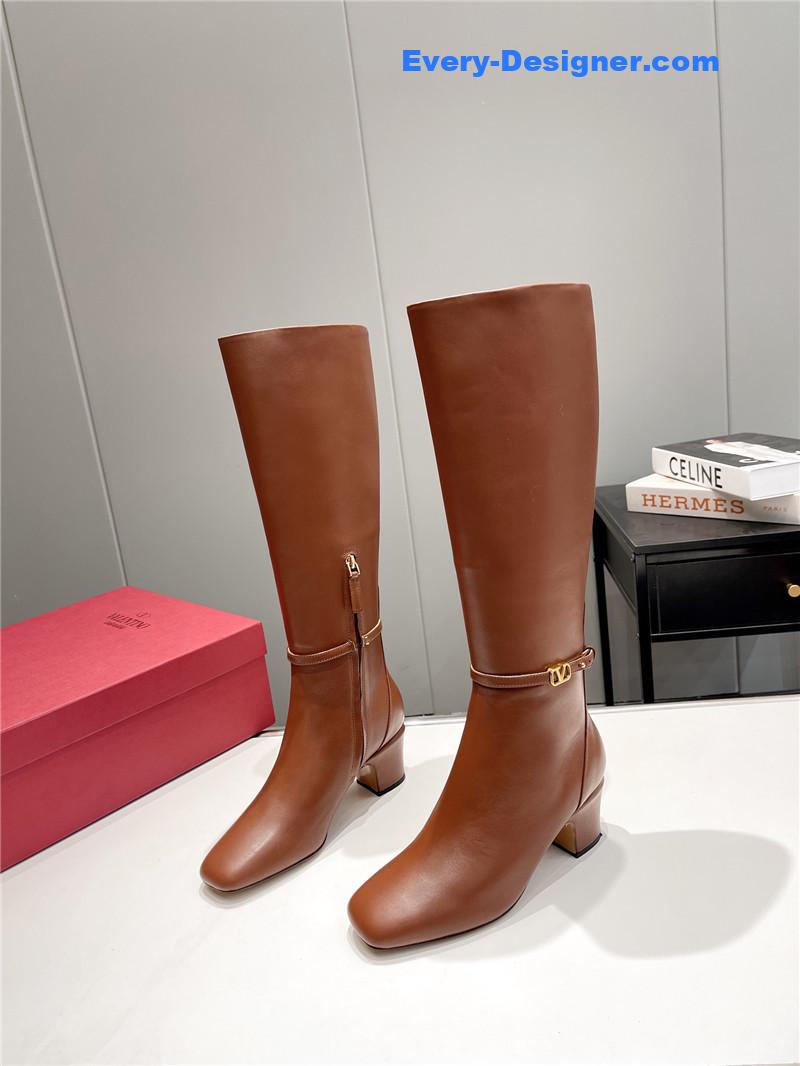 Va1e*ntin0 garavani tan-go keen high boots in brown