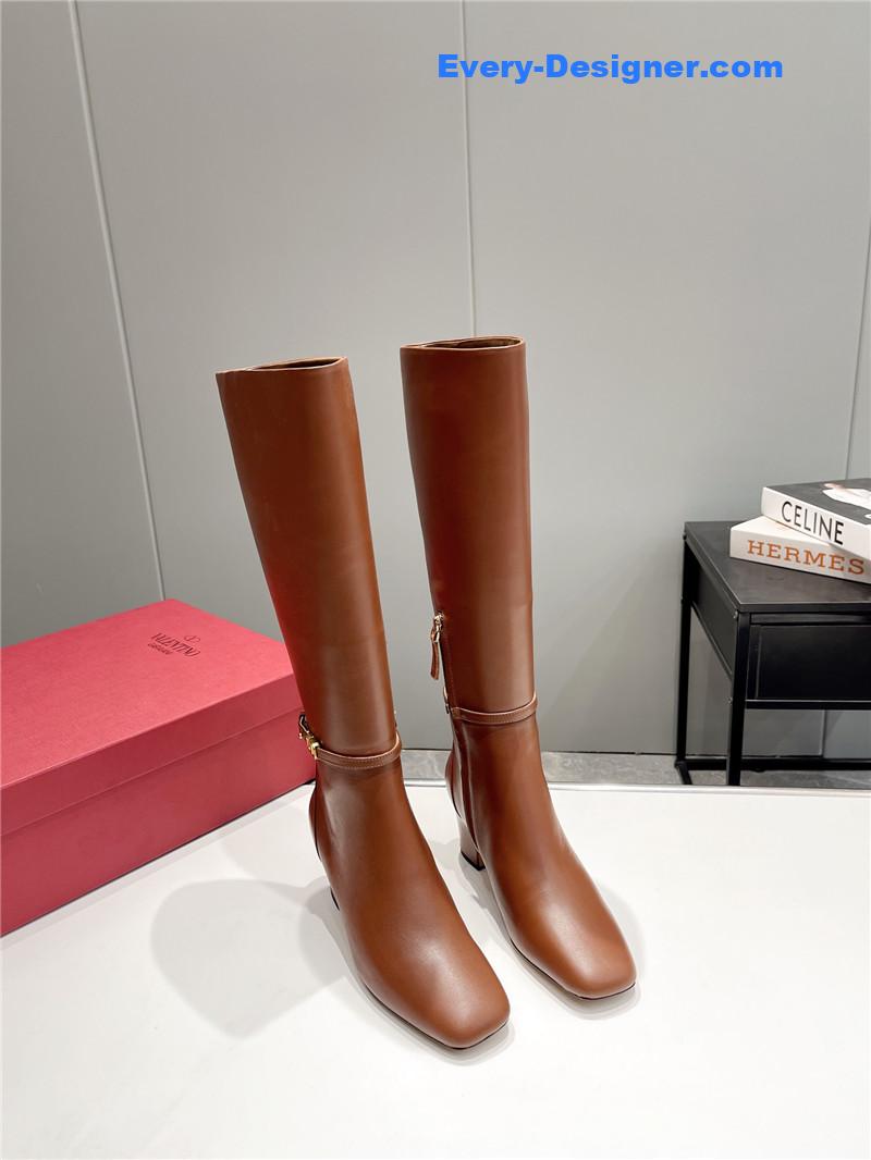 Va1e*ntin0 garavani tan-go keen high boots in brown