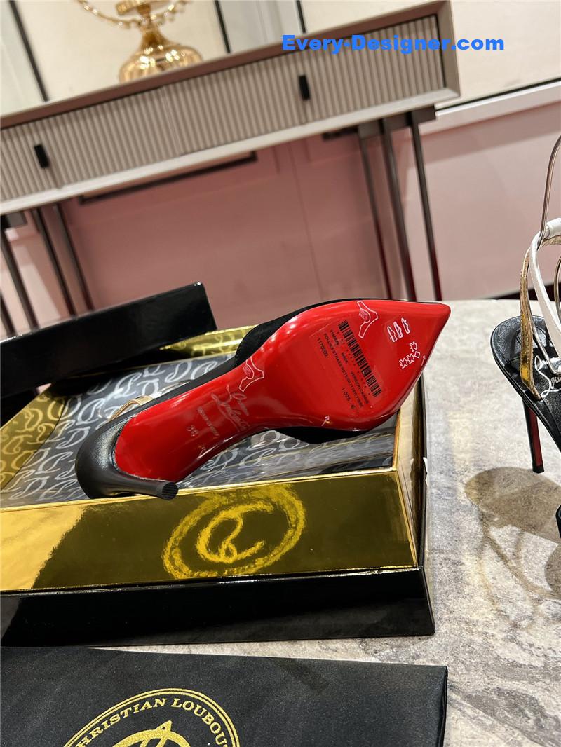 Chr1st1an louboutin athina 100 pumps black white