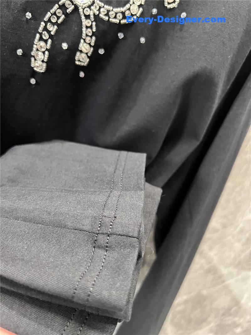 M1um1u bow-decorated long-sleeved t-shirt replica clothes