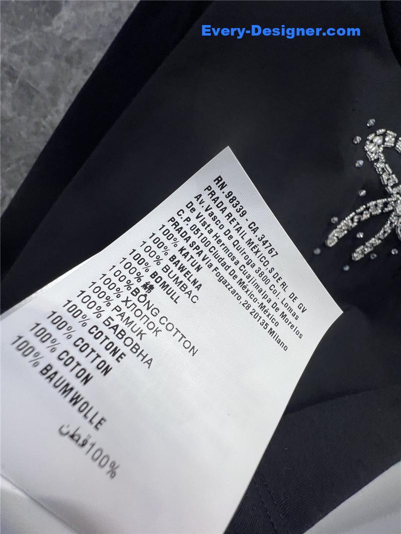 M1um1u bow-decorated long-sleeved t-shirt replica clothes