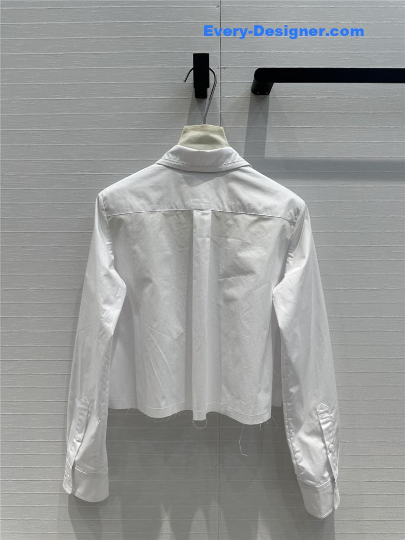 L0ew* hollow embroidery short shirt replica clothing sites